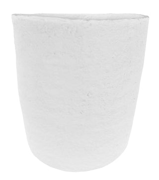 Cotton Mache Pot White Waterproof