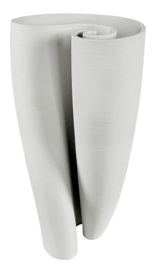 Ceramic 3D Shell Vase White