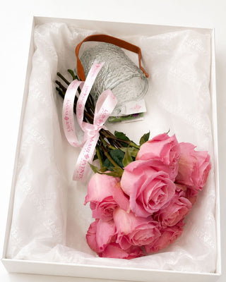 Lady Events Signature Box - 9 Trandafiri Roz , Vaza Inclusa