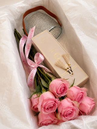 Lady Events Signature Box - 9 Trandafiri Roz , Vaza Inclusa