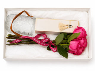 Lady Events Signature Box - 9 Trandafiri Roz Fucsia, Vaza Inclusa