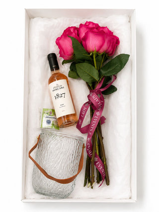 Lady Events Signature Box - 9 Trandafiri Roz Fucsia, Vaza Inclusa